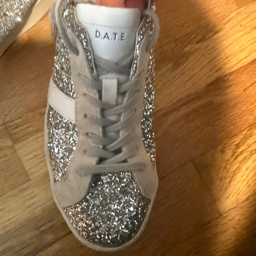 Women's Silver Glitter Sneakers